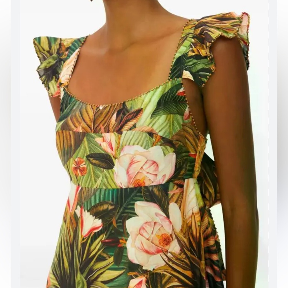 FARM Rio Green Tropical Floral Maxi Dress - Picture 4 of 16